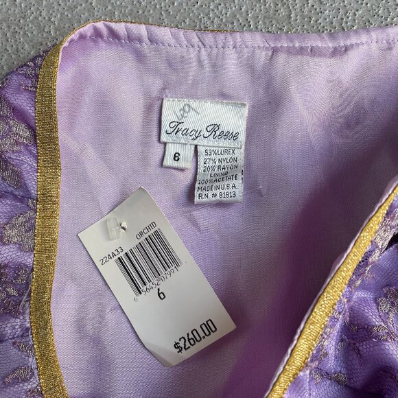 Rare Y2K Deadstock Tracy Reese Purple Lace Mini Skirt nwt fairy | size 6 - Picture 3 of 4
